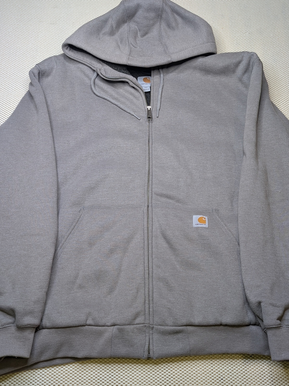 Carhartt Men's 2XL Gray Sherpa Lined Heavy Full Zip Hoodie 10072  070